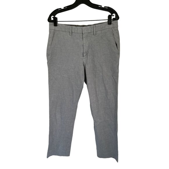 J.CREW BOWERY Trousers 100% Cotton Heather Gray Strait Cut Size 32/30 - Picture 1 of 8